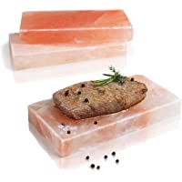 Amazy Plancha de sal para barbacoa (3 piezas) - Piedra de sal para cocinar carne y pescado a la sal para barbacoa o…